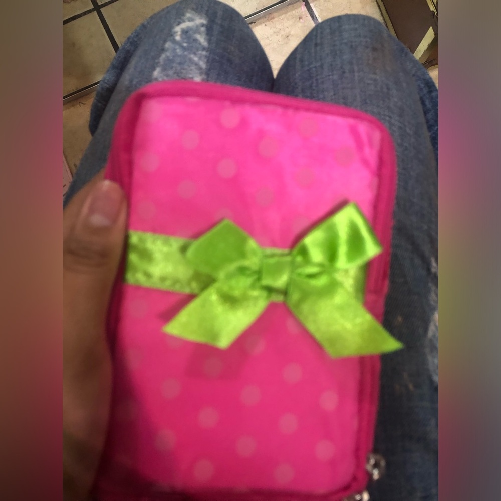 Pink and green little bag